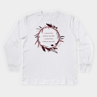 Wuthering Heights T-Shirt | Heathcliff Tee | Emily Bronte Gifts | Emily Bronte Apparel | Book Tee | Gift for Bookworms Kids Long Sleeve T-Shirt